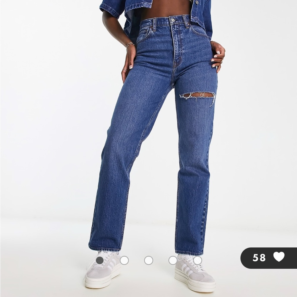 Abercrombie & Fitch Blue Straight Leg Jeans